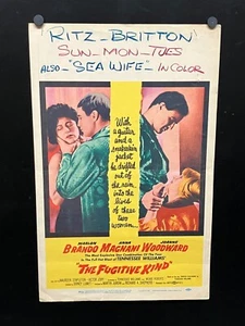 original 1960 THE FUGITIVE KIND Window Movie Card 14x22 - MARLON BRANDO - Picture 1 of 7