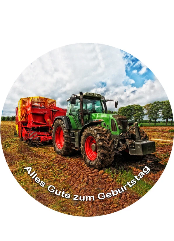Tortenaufleger mit Namen, Trecker, Traktor, Super Qualität - Bild 1 von 1