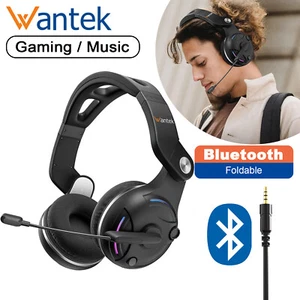 Wireless Headset with Microphone 3D Audio Sound Bluetooth Headphone for PC/Phone - Picture 1 of 12