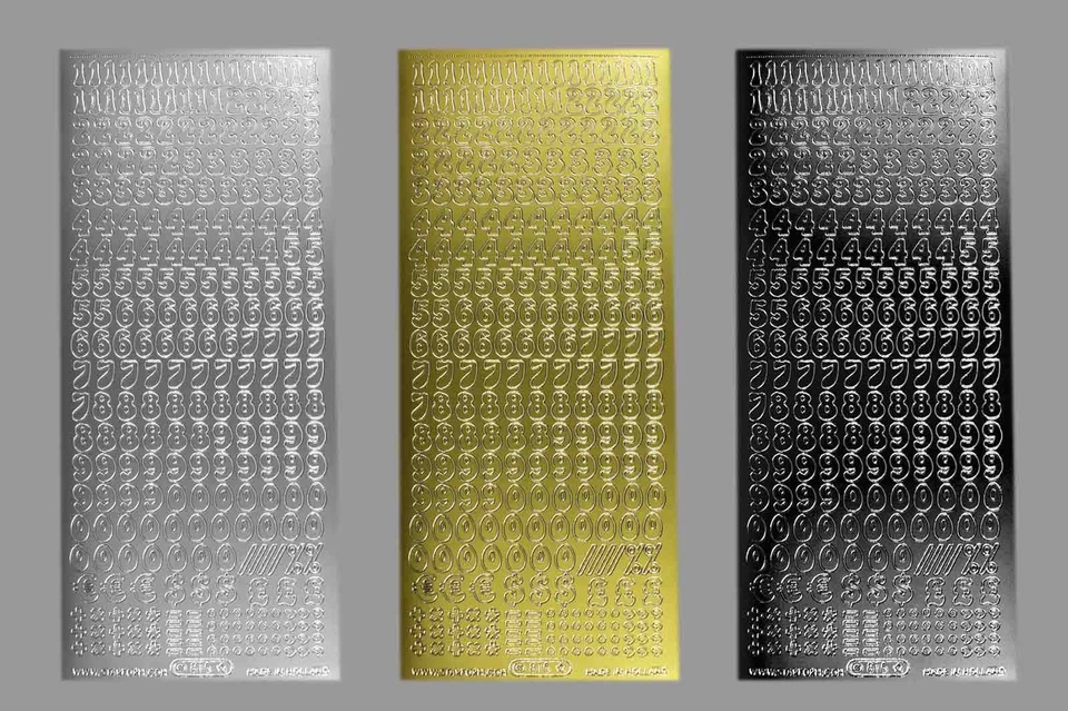 Aufkleber Zahlen Starform 0815 gold/silber/schwarz - Bild 1 von 1