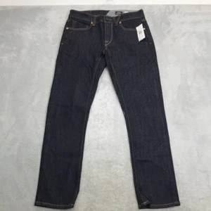 Volcom Men's Vorta Slim Straight Jeans Size 28 Dark Wash New - Picture 1 of 9