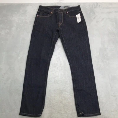 Volcom Men's Vorta Slim Straight Jeans Size 28  Dark Wash New - Image 1 of 4