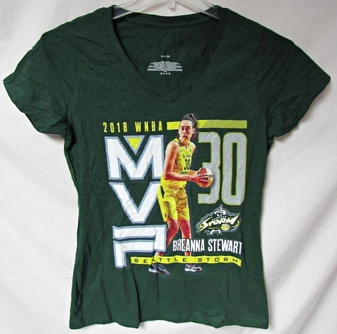 Seattle Storm Women S Screened "2018 WNBA MVP BREANNA STEWART" T-shirt C1 2936 Cover