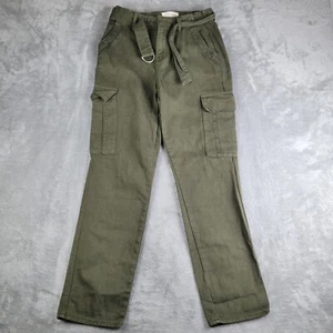 Pacsun Mom Jeans Womens 25x28 Army Green Denim Cargo Pockets Baggy Loose Y2K 90s - Picture 1 of 15
