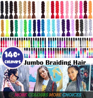 JUMBO Braiding Hair 60cm Hair Extensions Synthetic Fiber Crochet Braid Kanekalon - image 1 of 4