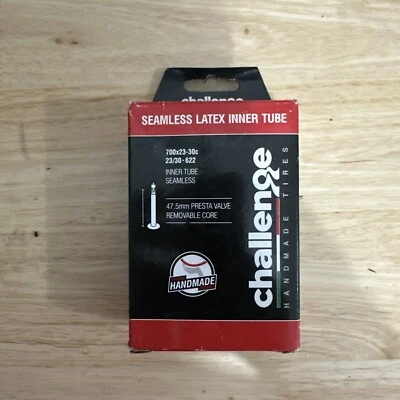 Tubo de látex sin costuras para bicicleta Challenge Presta 47,5 mm rojo Foto 1 de 3