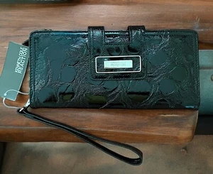 Kenneth Cole Reaction Tab Clutch Bag w/ Strap Black Patent - Picture 1 of 8