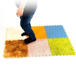 MagicMeadow Tappetino Gioco Texturizzato Puzzle Autismo-Friendly Sensoriale Bambini Confezione 6 HouseJ - Foto 1 di 9