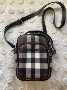 Burberry Check Messenger Bag - Picture 1 of 14