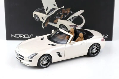 Mercedes Benz SLS AMG Roadster 2011 R197 bianco metallizzato 1/18 di NOREV 18... - Immagine 1 di 4