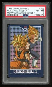 Tarjeta Dragon Ball Z Hero Collection 4 398 Goku y Vegeta 1995 PSA 8 70352379 - Imagen 1 de 2