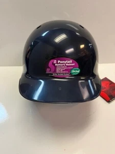 Vintage Schutt Air Pro montierter Pferdeschwanz Port Modell 2794 marineblau Akkuhelm LG - Bild 1 von 4