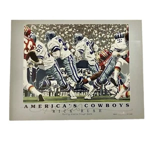 American's Cowboys Edición Limitada Certificado Rick Rush Impresiones 1284 y 730 - Imagen 1 de 4