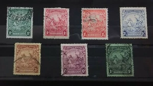 BARBADOS 1925 KGV 7 SELLOS USADOS Z092 Correo Registrado Gratis - Imagen 1 de 3