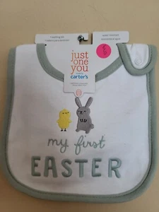 Baby 'My First Easter' Bib - Just One You® Made by Carter's White. B87 - Picture 1 of 1