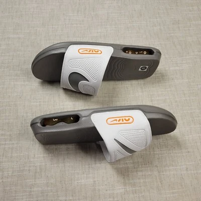 NIKE Air Max Cirro Slides Sandals Size 12 Mens White Gray Orange Platinum — 第 1/4 张图片