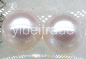 AAA+++ 9 mm perfektes rundes Streichholz Paar lose weiße Rose Akoya Perle halb gebohrt - Bild 1 von 4
