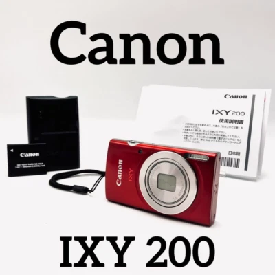 Canon PowerShot Digital Camera Red with SD Card Battery Charger – IXUS175 ELPH18 - Image 1 of 4