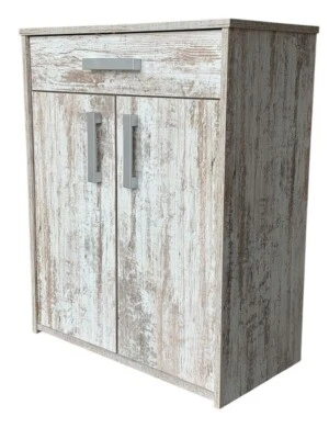 Kommode Rick 2 mit Schublade und 2 Türen 83x34,8x67cm in Canyon White Pine Neu - Bild 1 von 4