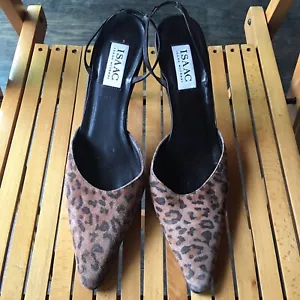 Eslinga trasera Isaac Mizrahi gamuza leopardo talla 10 - Imagen 1 de 6