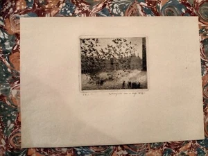 Emanuele Brugnoli Venezia acquaforte originale prova artista 1929 stampa antica - Picture 1 of 5