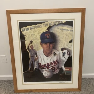 Custom Nolan Ryan Signed JSA 7th No-Hitter Lithograph Robert Stephen Simon - Picture 1 of 14