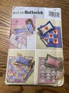 NEU Butterick 4538 18" Amerikanisches Puppenmuster für Bettdecken Kissen Laken Rüsche - Bild 1 von 2