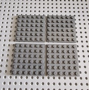 LEGO Platte Bauplatte Basisplatte flach 4 stk neu dunkelgrau 6x6 Plate 3958 R2 - Bild 1 von 1