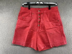 VTG 90s Lei Womens Riding Wear Pink Denim Button Fly Shorts Size Small USA Made - Picture 1 of 11