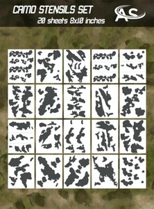 Camo Stencils Set Guns Wrap Skins Vinyl  Camouflage ATACS - Picture 1 of 3