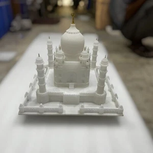 Weißer Marmor Taj Mahal Replik Handarbeit Sieben Wunder Geschenk Sammlerstück Prunkstück - Bild 1 von 7