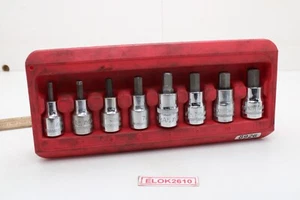 MAC Tools SXMAS8PT 4-11mm 8 Piece 3/8" Drive Metric Chrome Hex/Allen Socket Set - Picture 1 of 14