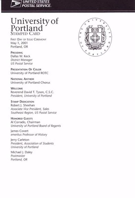 USPS First Day Ceremony Program UX364 Portland Waldschmidt Historic Architecture - Image 1 of 4