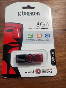 Kingston 8GB DataTraveler Data Traveler 101 G2 DT101 G2 USB 2.0 Flash Drive NEW - Picture 1 of 6