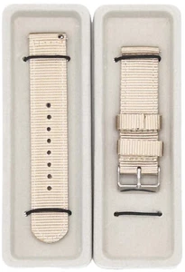 NATO Uhrenarmband 22 mm Beige Nylon Textil Stoff Sport Uhrenband Ersatz Armband - Bild 1 von 9