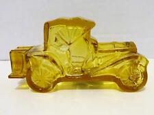 Collectible Empty AVON Gold Glass Decanter PACKARD ROADSTER Car Leather Cologne