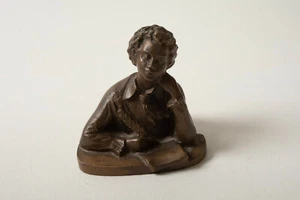 Bronze Sculpture Librarian Author Woman (A4L) Quill Thinker African American - Picture 1 of 11