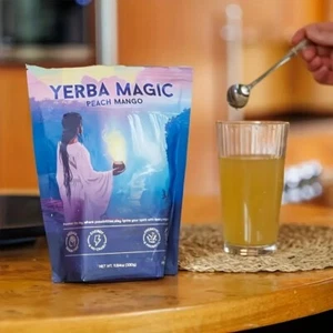Super bebida de yerba mate con nootrópicos | sabor a mango melocotón | 30 porciones | Inst - Imagen 1 de 6