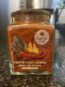 Spanish smoked hot paprika by Del Sol 3.6 Oz (100Gr) Big Glass Jar Made In Spain - Picture 1 of 4