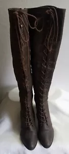 Forever By High Zipper Boots With Laces Size 7.5 - Picture 1 of 6
