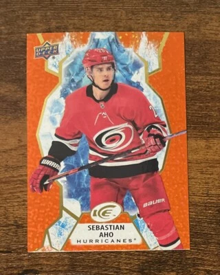 2021-22 Upper Deck UD Ice Orange #71 Sebastian Aho Carolina Hurricanes - Image 1 of 2