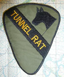 TUNNEL RAT - Patch - US 1st CAVALRY - Airmobile - AN KHE - Vietnam War - 2595 - Picture 1 of 2