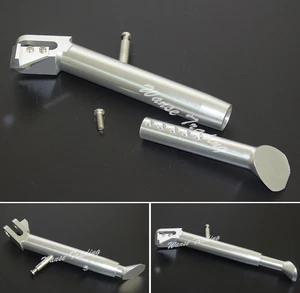 Adjustable Kickstand Foot Kick Side Stand Silver Fit 2007-2008 SUZUKI GSXR 1000 - Picture 1 of 7