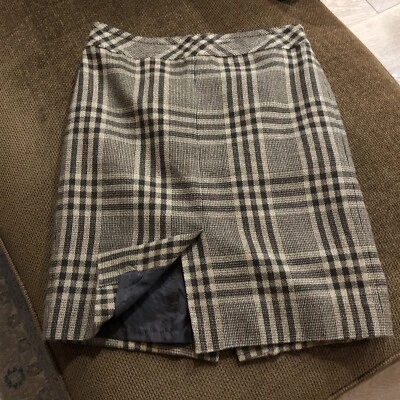 Falda Ann Taylor para mujer Petites OP Tweed como aberturas a cuadros carrera negocios Foto 1 de 4