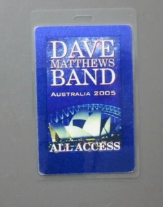 Dave Matthews Band Backstage Pass laminiert Australien 2005 AUTHENTISCH alle Zugriffe! - Bild 1 von 1