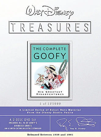 Walt Disney Treasures: The Complete Goofy (DVD, 2002, 2-Disc Set, Collectable Tin Case Limited)
