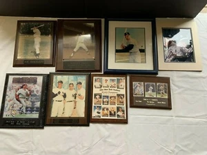 NY YANKEES LEGENDS AUTOGRAPH PHOTOGRAPH PLAQUES CARD DIMAGGIO MANTLE WELLS FORD - Picture 1 of 12