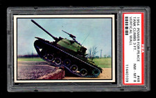 1954 Bowman Power For Peace #48 Tank Climbs 3 Foot Vertical Wall PSA 8