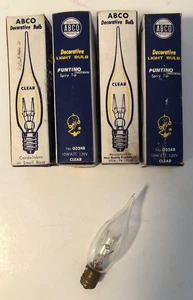 4 ABCO Puntino 10 Watt Decorative Light Bulb Candelabra Spiry Clear 03248 Japan - Picture 1 of 6