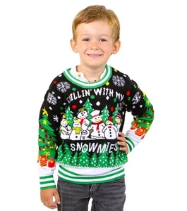 SOCAL LOOK Kids Ugly Christmas Sweater - Funny Holiday Pullover for Boys & Girls - Picture 1 of 8